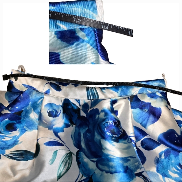 B. Darlin 2-Piece Semi-Formal Blue Floral Dress - Juniors Size 1/2 - Picture 10 of 12